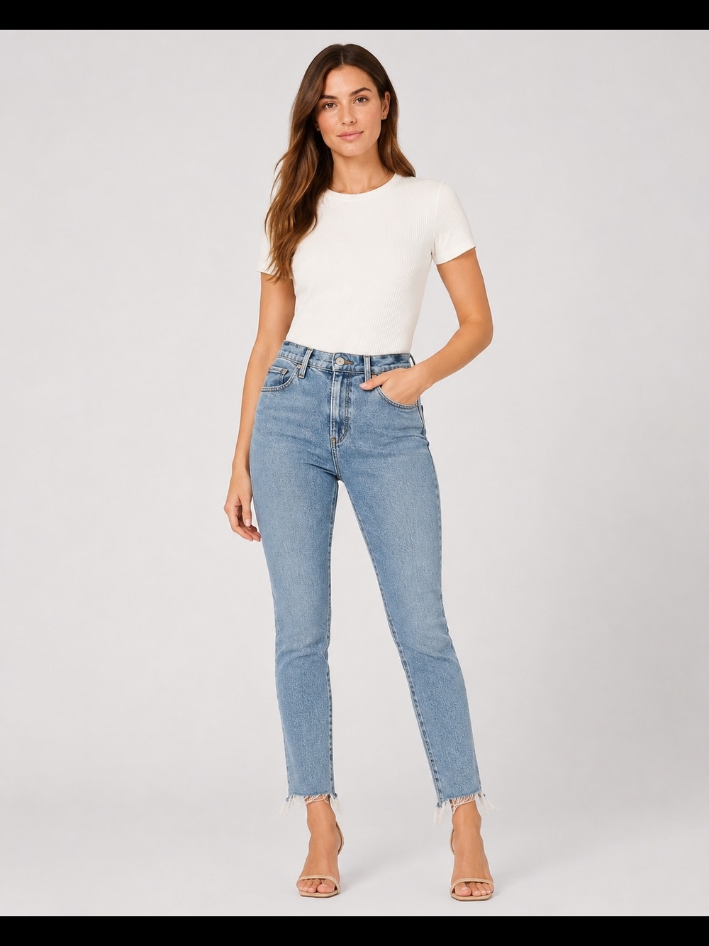 Joe's Jeans High-Rise Light Blue Straight Leg Jeans